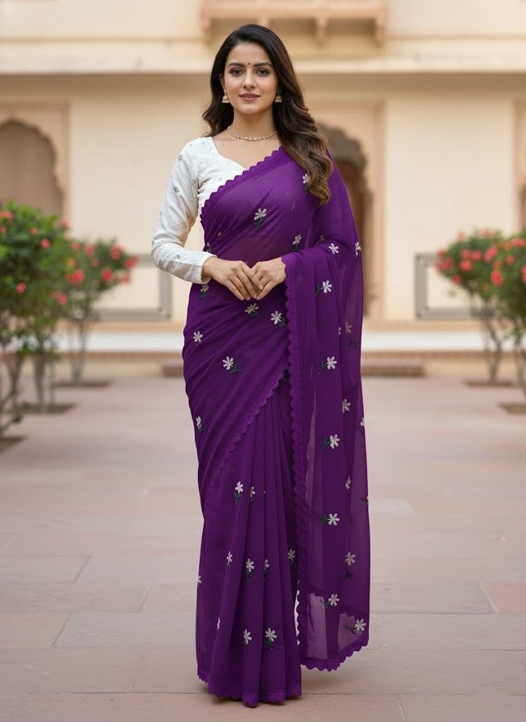 প্রিমিয়াম জর্জেট শাড়ি